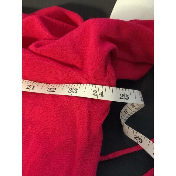 Chico’s Women’s 4 US 2XL Dark Pink Knit Cardigan Drawstring Ruched Wrist - Picture 9 of 11